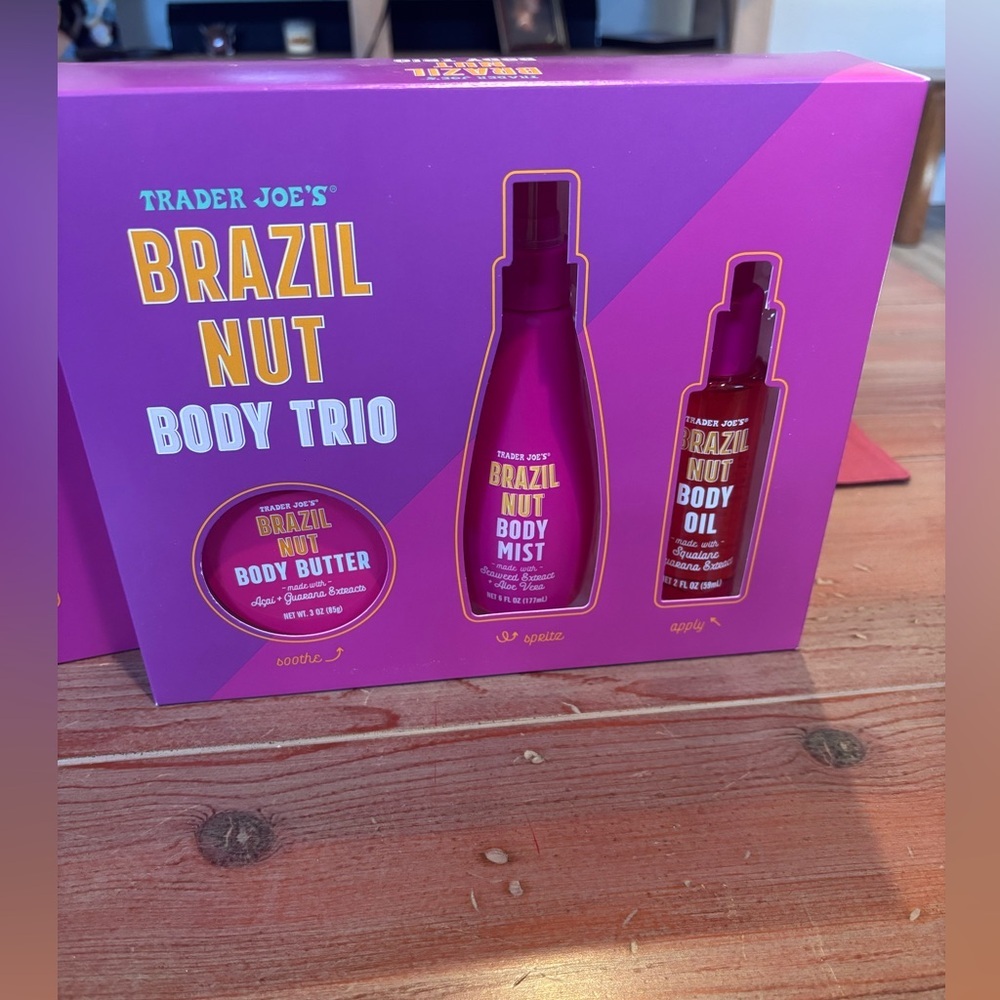 Limited Edition Trader Joe's Brazil Nut Body Trio NWT